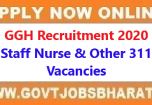 GGH Recruitment 2020 – Apply Online For 311 Staff Nurse & Other Posts GGH Recruitment 2020