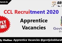 CCL Recruitment 2020 – Apply Online For 1565 Apprentice Post CCL Recruitment 2020