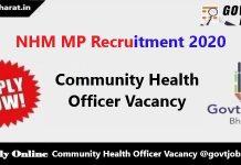 NHM MP Recruitment 2020 – Apply Online For 3800 Community Health Officer Posts NHM MP Recruitment 2020