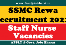 SSMC Rewa Recruitment 2021 – Apply Online For 213 Staff Nurse Posts SSMC Rewa Recruitment 2021