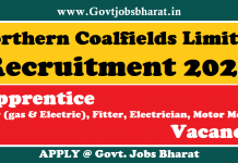 Northern Coalfields Recruitment 2021 – Apply Online For 1500 Apprentice Posts Northern Coalfields Recruitment 2021