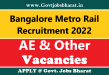 Bangalore Metro Rail Recruitment 2022 – Apply Online for 125 AE & Other Posts Bangalore Metro Rail Recruitment 2022