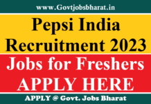 Pepsi India Recruitment 2023 – Apply Online for Various Posts Pepsi India Recruitment 2023