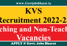 KVS Recruitment 2022-23 Apply Online for 13404 Teaching and Non-Teaching Posts KVS Recruitment 2022-23