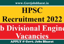 HPSC Recruitment 2022 – Apply Online for SDE Civil Posts HPSC Recruitment 2022