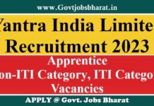 Yantra India Limited Recruitment 2023 – Apply Online for 5395 Apprentice Posts Yantra India Limited Recruitment 2023